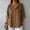 *Coffee, variant on Women's Dressy 3/4 Length Sleeve Shirts ,Funny Button Summer Business Tunic V Neck Shirt Blue,Womens Plus XXL