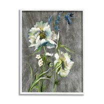 Stupell Industries Blooming White Flowers Graphic Art White Framed Art Print Wall Art, Design by Liz Jardine