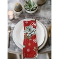 thumbnail image 2 of Merry Christmas Cloth Napkins Set of 8 Reusable Dinner Napkins, Red Xmas Tree Snowflake Poinsettia Winter Cocktail Napkin Washable Table Napkins for Wedding/Holiday Party/Baby Shower 20"x20", 2 of 7