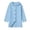 Light Blue, variant on Girls Hooded Single Coat, Kids Solid Color Mid Length Button Down Trench Outerwear, Long Sleeve Warm Overcoat with Side Pockets for Fall Winter(Light Blue,6-7 Years)