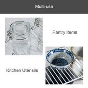 SANNO 2 Pack Large Freezer Cabinet Storage Shelf Rack, Rustproof Stainless Steel Kitchen Organizer Space Saver for Fridge Pantry Shelves Countertops - White, 15.7 * 9.4 Inches