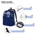 thumbnail image 3 of Rocae Christmas Blue for Canvas College Laptop Backpack for Men Women -Medium, 3 of 5