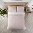 thumbnail image 2 of Serta Supersoft Cooling Bed Set, 7 Piece Reversible Bedding Comforter and Solid Sheet Set, King, Sepia Rose, 2 of 6