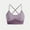 Gray, variant on Xfvqtps Sports Bras for Women Wireless Spaghetti Strap Padded Push up Rib Solid Color Crop Tank Tops for Yoga Gym Fitness Dark Gray