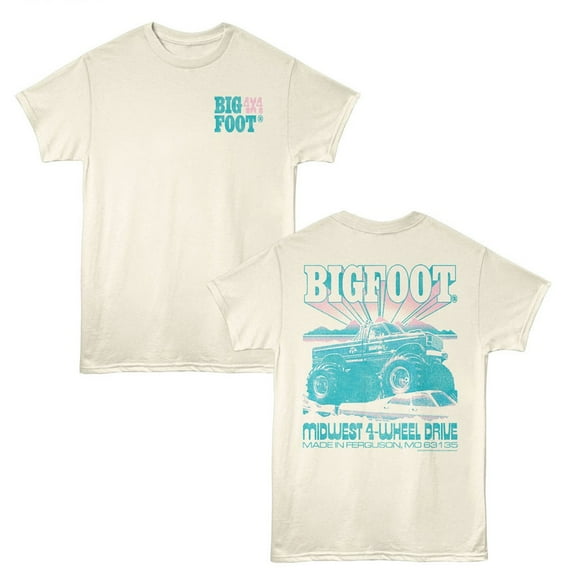 Bigfoot Truck Midwest 4-Wheel Drive Men's T Shirt (Ivory, AdultS)