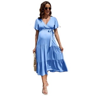 strapless open back dress Maternity V Neck Backless Mesh Party Dress  Elonnashop