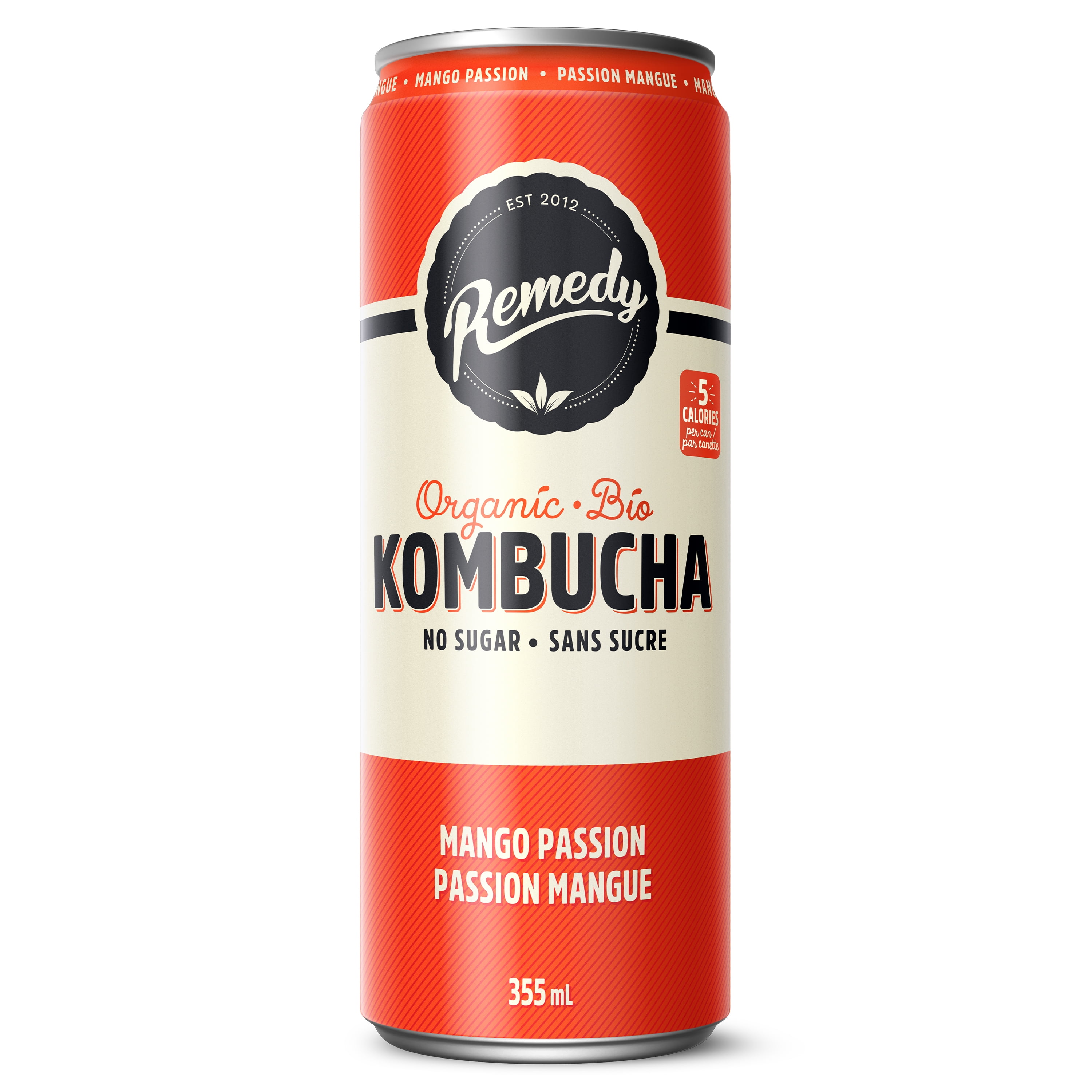 Remedy Organic No Sugar Kombucha Mango Passion 4PK, 4x355 ML