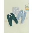 thumbnail image 4 of Musuos Toddler 3 Piece Long Pants 6 12 18 24M 3T Winter Baby Solid Color Slim Fit Ribbed Bottom Infant Knitted Pull-Up Pants, 4 of 10