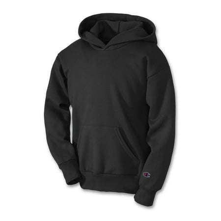 Champion Double Dry Action Fleece Pullover Kids' Hoodie, L, Black ...