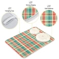 thumbnail image 3 of Yayeee Dish Drying Mat for Kitchen Counter 18"x24" Microfiber Absorbent Pad, Red Green Tartan Pattern, 3 of 7