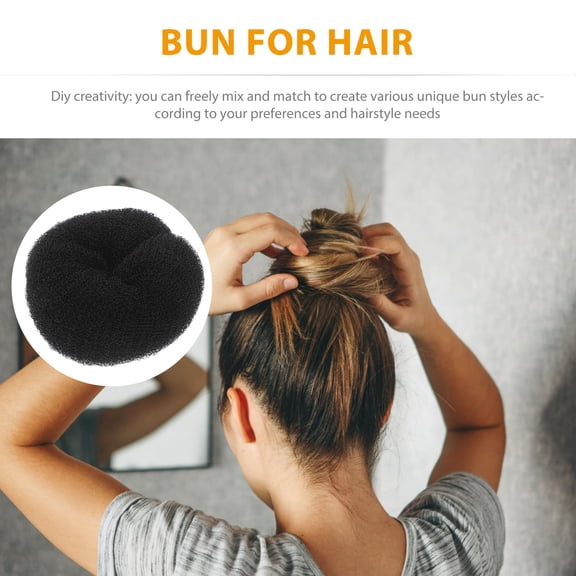 RENACLIPY Renaclipy 5Pcs Black Hair Bun Maker for Quick and Versatile Hairstyles