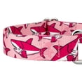 thumbnail image 5 of Country Brook Petz® Pink Sharks Martingale Dog Collar and Leash, Medium, 5 of 6