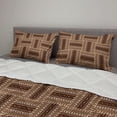 thumbnail image 2 of Traditional Comforter & Sham Bedding Set, Ornamental in Earth Tones Folk Bohemian Geometric Influences, 3 pcs Duvet Set Microfiber Filling Quilt, 5 Sizes, Brown Caramel, by Ambesonne, 2 of 4