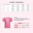 thumbnail image 7 of Doomiva Girls Disco Party Glitter Tops Sequin T-Shirts Hip Hop Jazz Dance Blouse Birthday Performance Cos tume Pink 10, 7 of 7