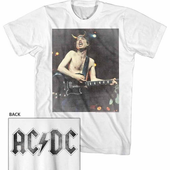 AC/DC Angus White Adult T-Shirt 6Xl ***F&B***
