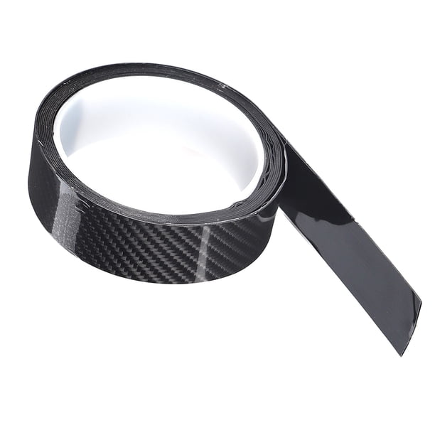 Cinta de Fibra de Carbono Para Automóviles, Película Protectora Flexible de Fibra de Carbono Negra, Protector de Borde de Puerta de Automóvil, Pegatina Antirrayas, Duradera,