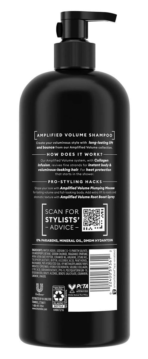 Tresemme Shampoo Amplified Volume Heat Protection 28 Ounce (828ml) (Pack of 3)