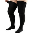 thumbnail image 2 of Women Plus Size Extra Long Thigh High Socks Striped Over Knee Long Boot Stockings Tube Socks Leg Warmers 3 Pairs 3, 2 of 4
