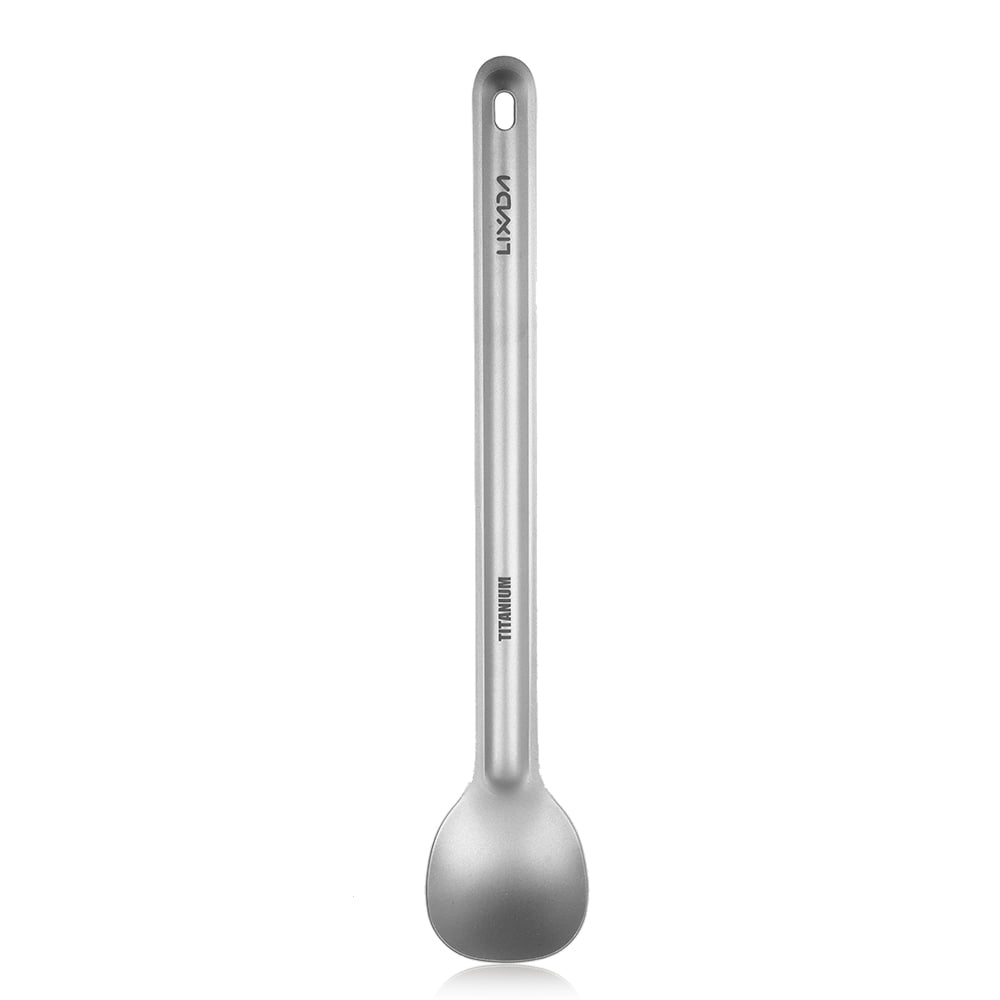 Olicamp Blue Titanium Long Spoon Ultralight Utensil 9" Length for Pouch Meals 