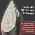 thumbnail image 3 of CHI 360 Precision Steam Iron for Clothes with Titanium-Infused Ceramic Soleplate & Retractable Cord, Black, 3 of 9