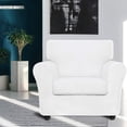 thumbnail image 2 of Housse de Canapé en Velours Peluche (Chaise, Blanc), 2 of 7