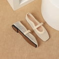 thumbnail image 5 of Mesh Mary Jane Ballet Flats Square Toe Adjustable Buckle Hollow Slip On Light Summer Casual Shoes Beach Sightseeing, 5 of 5