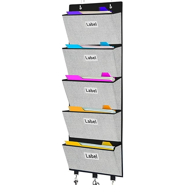 Over the Door File Organizer,Wall Mounted Hanging File Folder Holder