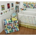 thumbnail image 2 of Sumersault 10 Piece Crib Bedding Set, Zoo Squares, 2 of 7