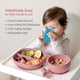 thumbnail image 4 of Taza de agua de silicona para niños, taza de bebida de aprendizaje a prueba de caídas para bebés, taza de alimentos complementarios de silicona para bebés, 4 of 7