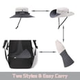 thumbnail image 3 of RoamRider Women's Sun Hat with Ponytail Hole, Foldable Wide Brim UV Protection Beach Hat, Cool Mesh Breathable Bucket Cap, Gray, 3 of 7