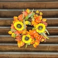 thumbnail image 5 of Corona Decorativa para Festivales, Corona de Hojas de Arce Artificiales, Corona de Hojas de Arce, Girasol y Calabaza., 5 of 5