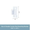 Kenney® Basic Double Curtain Rod Mounting Bracket, Set of 2