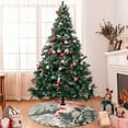 thumbnail image 7 of Lsque Tropical With Flamingos Print Christmas Tree Skirt, Tree Skirt with Ties or Velcro, Perfect for Holiday Decorations, Halloween, and New Year-36", 7 of 7