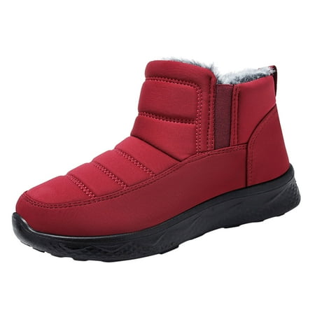 

Vedolay Slippers for Women s Vintage Leather Zipper High Snow Boots Fashion Winter Snow Boots For Women Flat Soft The Flash Boots