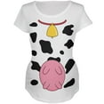 thumbnail image 2 of Old Glory Maternity Halloween Cow Costume Udders Funny Short Sleeve Graphic T Shirt, 2 of 6