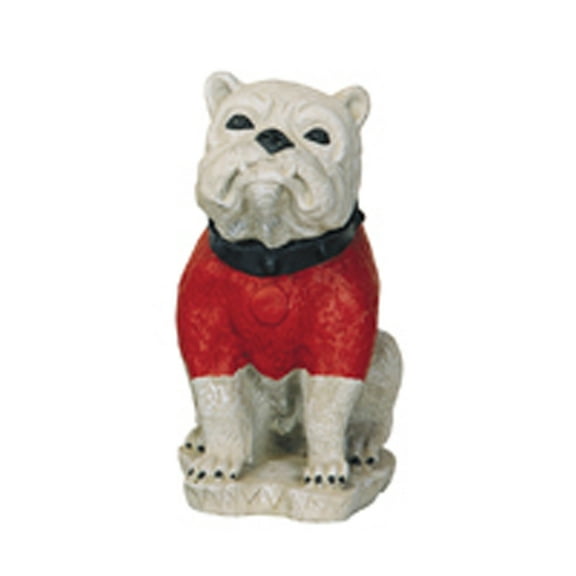 Solid Rock Stoneworks Medium Bulldog Concrete Statue, 18" Tall, Life Like Color