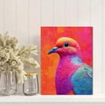 thumbnail image 2 of Colorful Pigeon Canvas Print Living Study Hallway Decor, 2 of 8