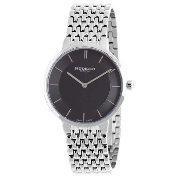 Men's R2400-04-007B Kassel Black Dial Polished Stainless Steel Watch