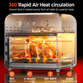 thumbnail image 5 of Toaster Oven Air Fryer Combo, 1300W 5 in 1 Convection Oven Countertop, Air Fry, Toast, Bake, Roast and Warm Options, 15QT Capacity, Easy to Clean, 5 of 10