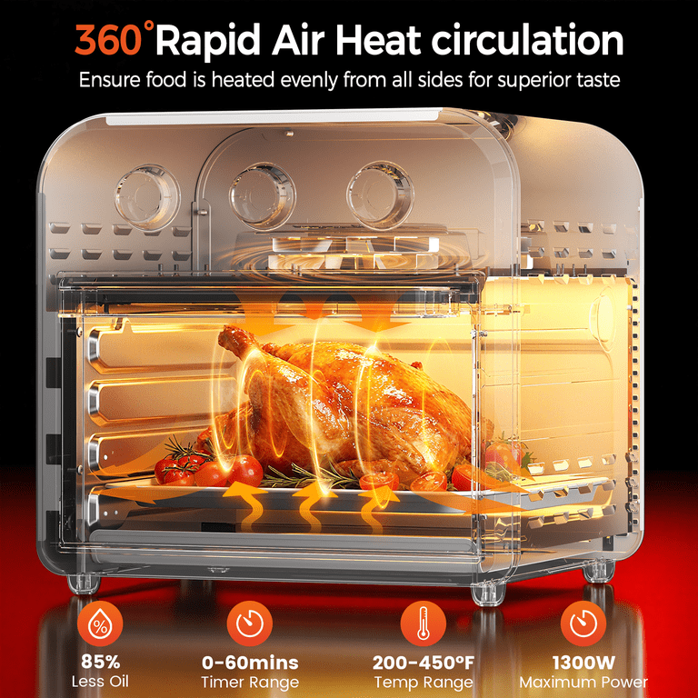 Patbrela 15Qt Toaster Oven Air Fryer Combo, 1300W photo 5