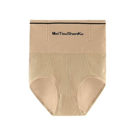 REALiKUN Butt Lifter Panties Women High Waist Body Shaper Waist Cincher Panty Girdle Underwear Khaki XL