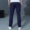 thumbnail image 4 of Boys Dress Pants Kids Elastic Waist Straight Leg Uniform Pants Casual Trousers Pockets Teen Slim Fit Fashion Formal Clothes, 4 of 6