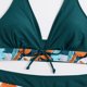 thumbnail image 4 of Bañador cómodo con almohadilla en el pecho sin aros para mujer, traje de baño dividido de talle alto con escote en V profundo OAVQHLG3B Store  lin121212, 4 of 4