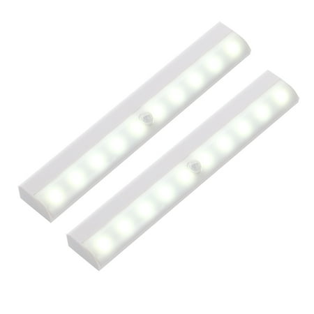 

Htovila LED Closet Light Motion Sensor 10 LED Stick on Anywhere Closet Lamp Under-Cabinet Lighting Cabinet Night Light Portable Warm/Cold Light Bar for Closet Cabinet Wardrobe