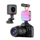 thumbnail image 1 of Wartleves Luz RGB para fotografía móvil, luz de relleno para cámara de vídeo, teléfono, fotografía en vivo, 1 of 1