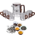 thumbnail image 2 of HAOMONZEN Water Separation Glass Teapot with Wooden Handle Teapot Glass Teapot with Infuser Magical Teapot Glass Glass Teapot with Strainer Filter Teapot with Infusers Deals of the Week, 2 of 9