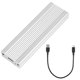 thumbnail image 1 of M2 SSD Disk Case Enclosure Hard Drive Box (B-key NGFF -5Gbps+C-A Silver), 1 of 7