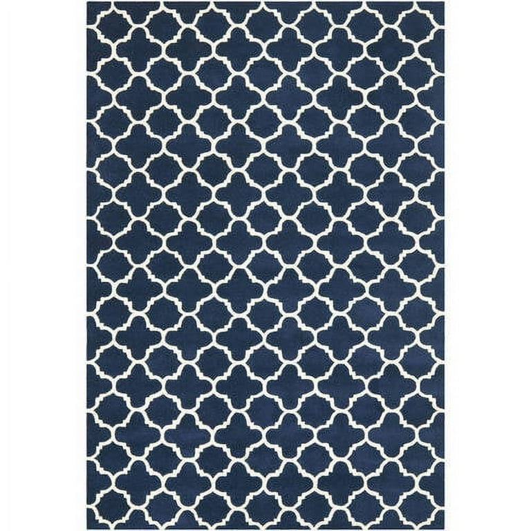 Safavieh Chatham Collection CHT717B Handmade Blue and Ivory