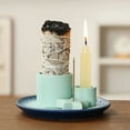 thumbnail image 5 of 1pc Ceramic Candle Holder & Incense Burner Nordic Sage and Palo Santo Tray, Perfect for Home and Office Decor (Without Incense), 5 of 7
