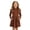 Orange, variant on Krayuyo Girls A Line Dresses with Pockets Long Sleeve Shirt Dress Casual Soft Flowy Dress Size 5-15 Years
